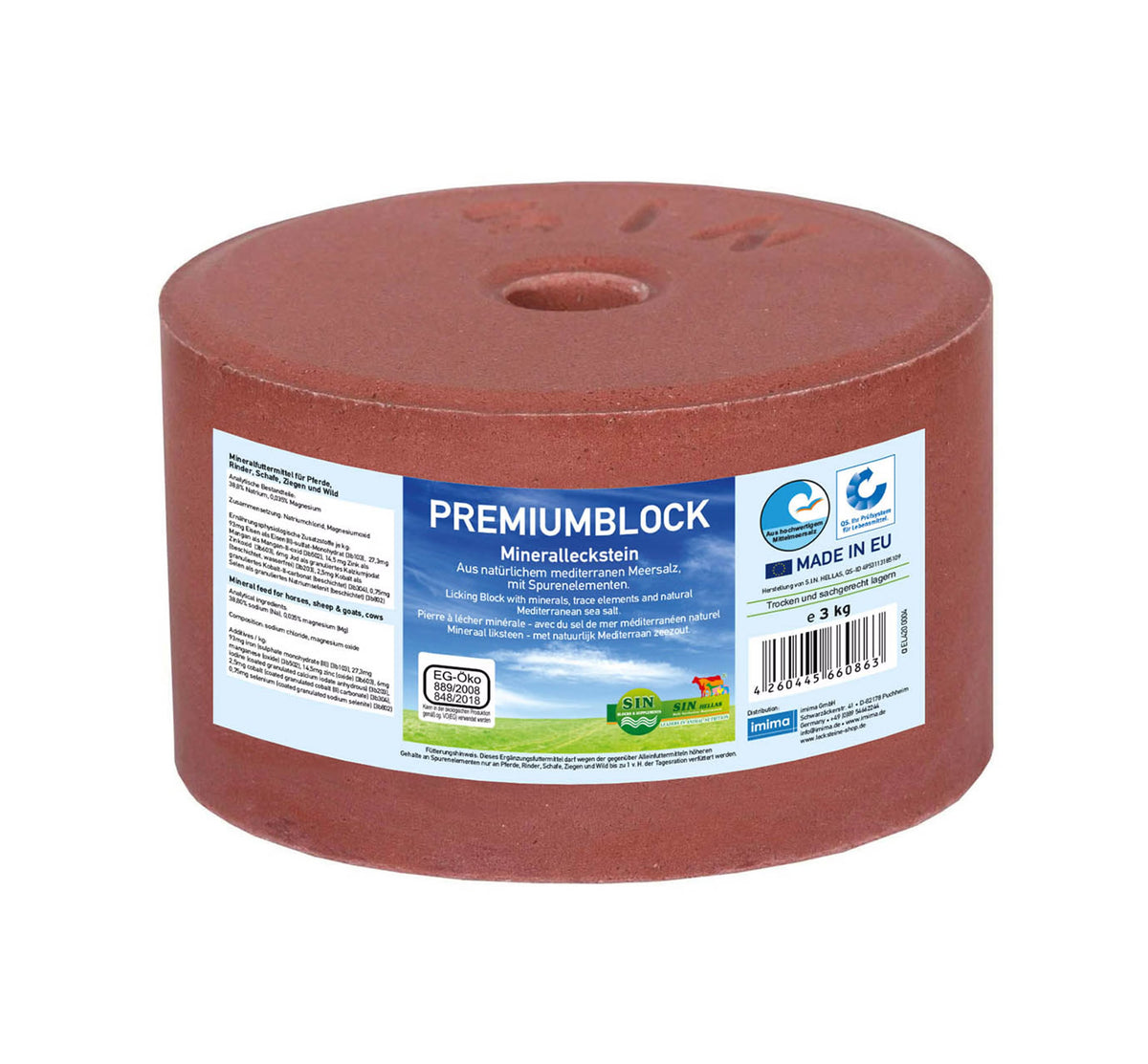 PREMIUMBLOCK minerale liksteen, 3kg