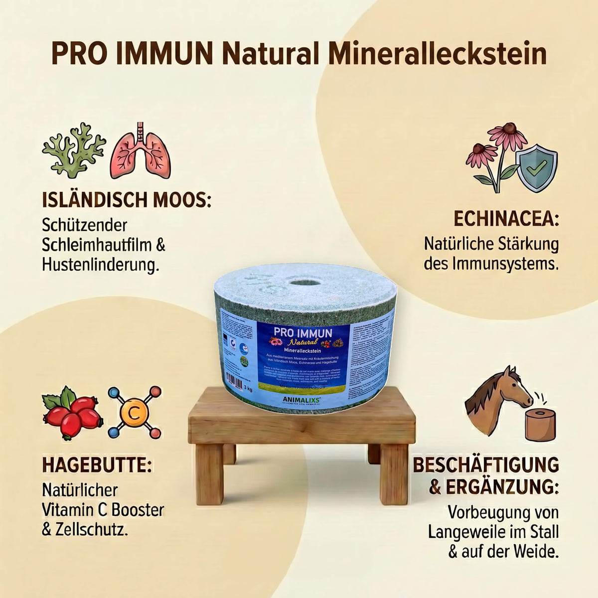 PRO IMMUN Natural Mineraalliksteen, 3kg
