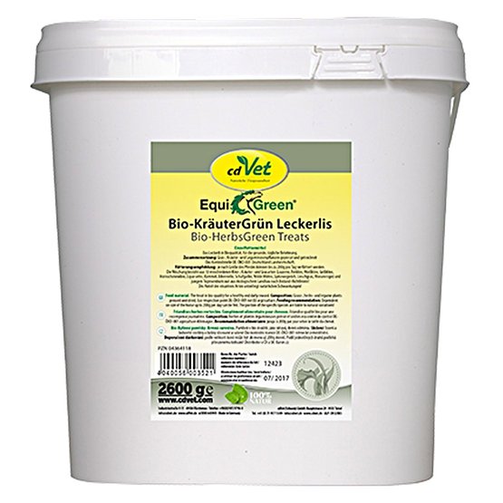 cdVet EquiGreen Bio-KruidenGroen snoepjes 2,6kg